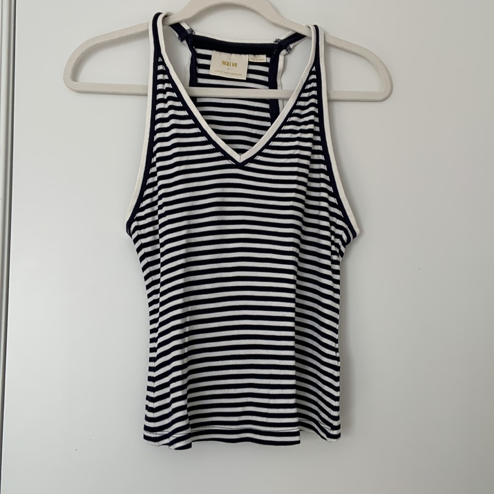 Anthropologie stripped tank top size small.